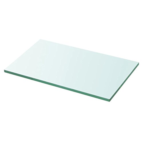 Tidyard Ersatzteile Glasregal Glasboden | Wandregal aus GEH?rtetes Glas | Einlegeboden Badregal Klarglas | Transparent 30 cm x 15 cm