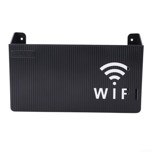Innovatives Wandregal mit WiFi-Regal, ABS-Kunststoff, Router-Organizer (schwarz)