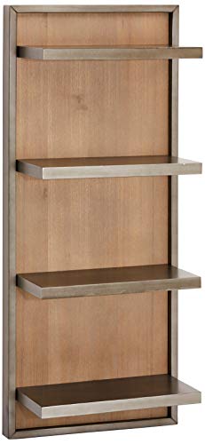 Ibbe Design Regal Lackiert Massiv Akazie Holz Wandschrank Wandregal Mallorca mit 4 Regale, 45x26x110 cm