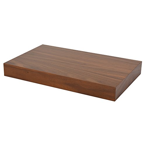 Pekodom Big Board Wandregal Regalbrett Regal | Echtholzfurnier | 40 x 25 x 4,6 cm | nussbaum