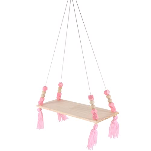 Uinfhyknd Holz Wandregal Kinder Baby Nordic Style Wand rosa