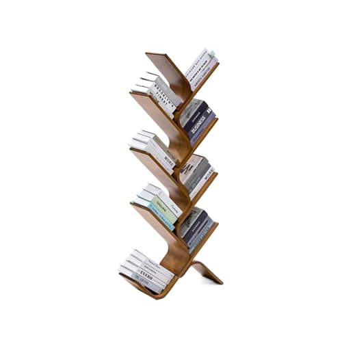 NgAnoh Desktop-Bücherregal, Baum-Bücherregal, Bambus-Bücherregale, Präsentationsregal für Bücher, Zeitschriften, platzsparend für Zuhause, Büro