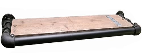 Vilo Visions Modell 'Odessa' Regal in Industrie Stil Massiv Modern und Neu! Gerüst Holz Metal (Pulverbeschichtet Schwarz, 94 cmv(B) x 25 cm (T))