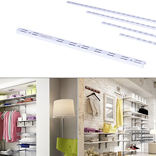 Premium Regalsystem Wandregal Wandleiste Wandschiene für Regalträger aus Stahl 50cm weiß