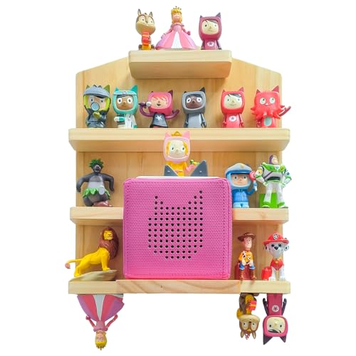 Shudyear Toniebox Regal mit Platz für 28 Tonie-Figuren, Tonie Box Magnetisches Wandregal, für Kinder zum Spielen und Sammeln (Häuser)