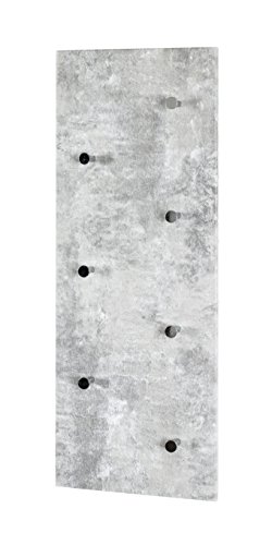 HAKU Möbel 42650 Wandgarderobe, Metall, Betonoptik-chrom,, 5,5 x 80 x 30 cm