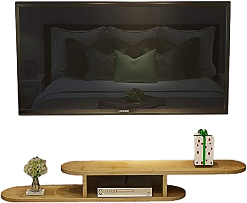 TV-Schrank, TV-Lowboard, schwebende Regale, an der Wand montierte TV-Medienkonsole, TV-Wandregal aus Walnuss-Massivholz, 100/120/140/160 cm, platzsparend und leicht zu reinigen./100 cm C/C-D