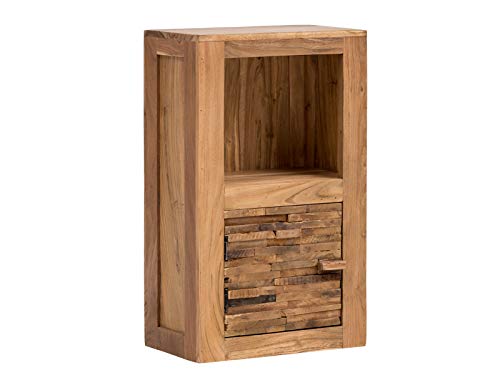 Woodkings® Bad Hängeschrank Holz Akazie massiv Wandschrank Matay Badmöbel Badezimmer Wandregal Massivholz
